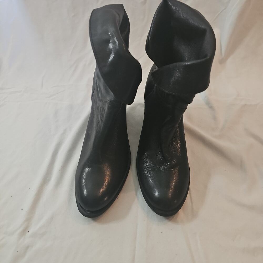 Size 10m black boots womens short heal lucky‎ jeans - Picture 3 of 8